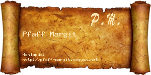 Pfaff Margit névjegykártya